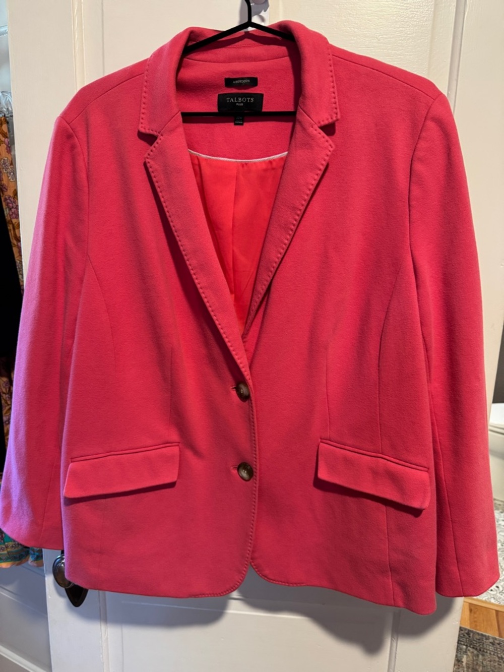 Talbots Deep Pink Tailored Blazer 22W